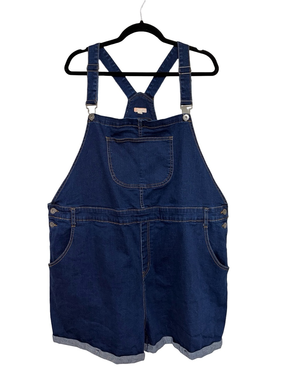 MODCLOTH Stretch Cotton Denim Shortalls / Overall Shorts - Size 3X